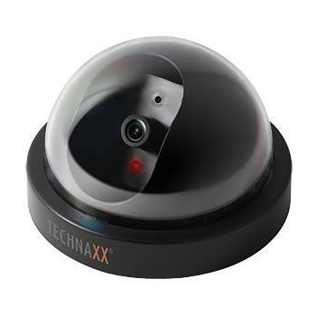 TX-19 dummy dome monitoring camera - Deceptively authentic-looking dummy, Built-in, flashing red LED discourages potential thieves, Motion detectors for the LED, Built-in dummy lenses, Easy to mount, Power supply: 2x AA batteries* (* not included),