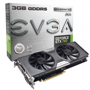 Placa Video EVGA nVidia GeForce GTX 780 ACX Cooler 3GB GDDR5 384bit PCI-E x16 3.0 2xDVI HDMI DisplayPort 03G-P4-2782-KR