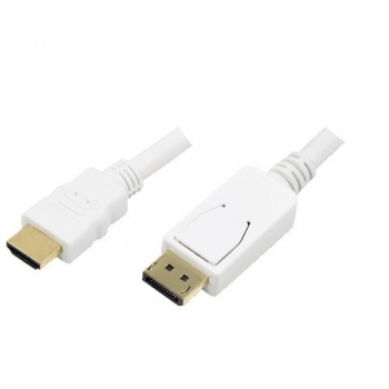 Cablu DisplayPort - HDMI LogiLink CV0055 White 2m