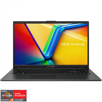 Laptop ASUS VivoBook Go 15 E1504FA-BQ057, AMD Ryzen 3 7320U, 15.6inch, RAM 8GB, SSD 256GB, AMD Radeon Graphics 610M, No OS, Mixed Black