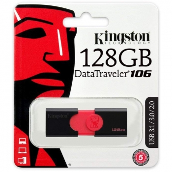 Memorie USB Kingston DataTraveler 106 128GB USB 3.1 Black-Red