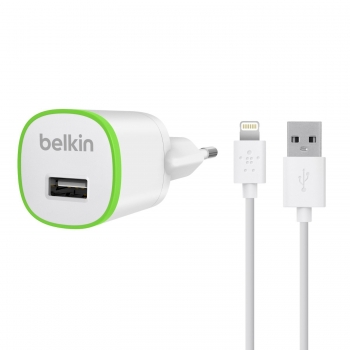 Belkin 1A Home Charger Bundle with 1.2m Lightning Connector Cable - White