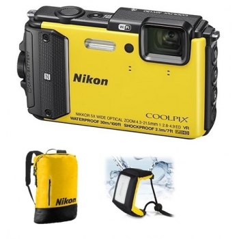 Model : COOLPIX WATERPROOF AW130 Diving Kit (yellow), Rezolutie : , Senzor : , Sistem procesare a imaginii : , Zoom optic : , Zoom digital : , Stabilizator imagine : , Sensibilitate : , Timp de expunere : , Viteza de declansare : , Blit : , Ecran : , Inre