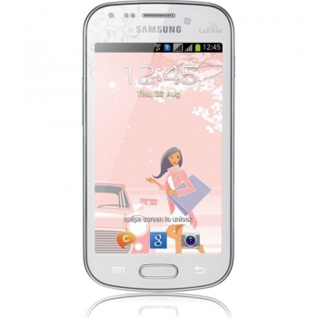 Telefon Mobil Samsung Galaxy S Duos S7562 White La Fleur Dual SIM 4" 480 x 800 Cortex A5 1GHz memorie interna 4GB Camera Foto 5MPx Android v4.0 SAMS7562WHTLF