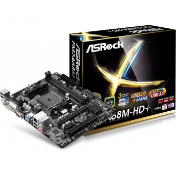 Placa de baza ASRock FM2A68M-HD+ Socket FM2+ AMD A68H 2x DDR3 VGA DVI HDMI mATX