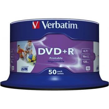 DVD+R Verbatim 16X 4,7GB Printabile 50 bucati 43512