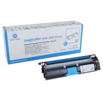 Cartus Toner Konica Minolta A00W331 Cyan 1500 pagini for Minolta Magicolor 2400W, 2430DL, 2450, 2450D, 2450DX, 2480MF, 2490MF, 2500W, 2530DL, 2550, 2550DN, 2550N, 2590M