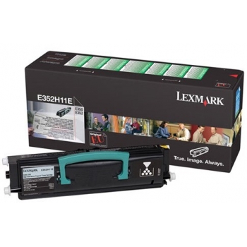 Cartus Toner Lexmark E352H11E Black Return Program 9000 pagini for E350D, E352DN