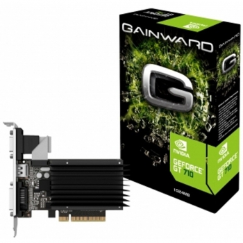 Placa Video Gainward nVidia GeForce GT 710 SilentFX 2GB GDDR3 64bit PCI-E x16 .0 Low Profile VGA DVI HDMI NEAT7100HD46-2080H