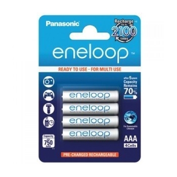 Panasonic Eneloop R03/AAA 750mAh, 4 Pcs, Box BK-4MCCE-BOX