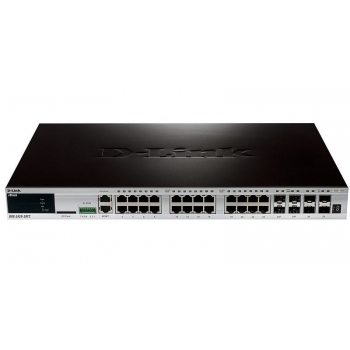 Switch PoE D-Link DGS-3420-28TC 24xRJ-45 10/100/1000Mbps + 4xCombo SFP + 4xSFP+ 10Gbps