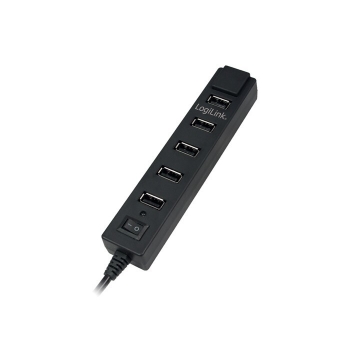 Hub USB LogiLink UA0124 7 porturi USB 2.0 negru