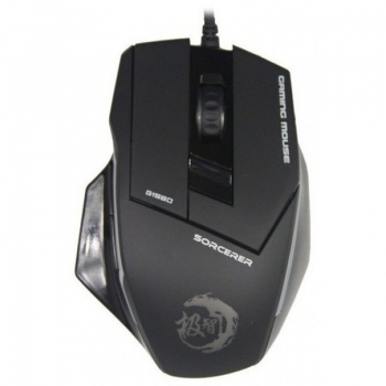 Mouse SOMIC Jizz Sorcerer G1980 laser Avago 6 butoane 2400dpi USB black G1980-BK