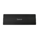 RACK extern SPACER, pt. SSD M.2 PCIe NVME, interfata PC USB 3.1 Type C, Striat, aluminiu, negru,