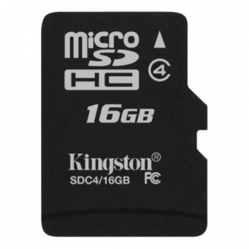 Card Memorie MicroSDHC Kingston 16GB Clasa 4 SDC4/16GBSP