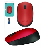 Mouse Wireless Logitech M171 optic 1000dpi 3 butoane USB red 910-004641
