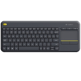 Tastatura Wireless Logitech K400 Plus Dark, Touchpad, USB, Black 920-007145