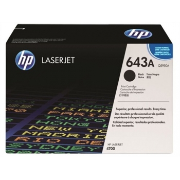 Cartus Toner HP Nr. 643A Black 11000 Pagini for Color LaserJet 4700, 4700DN, 4700DTN, 4700N Q5950A