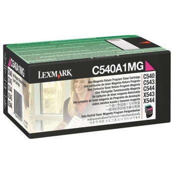 Cartus Toner Lexmark C540A1MG Magenta Return Program 1000 pagini for C540N, C543DN, X543DN, C544DN, C544DTN, C544DW, C544N, X544DN, X544DTN, X544DW, X544N, X548DE, X548DTE