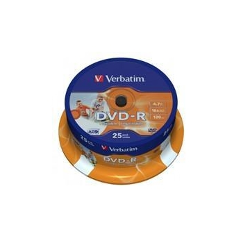 Verbatim DVD-R 43538 16X 4.7GB INKJET 25/cake