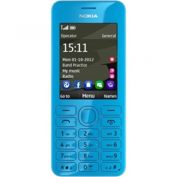 Telefon Mobil Nokia 206 Cyan Camera Foto 1.3MPx NOK206CY