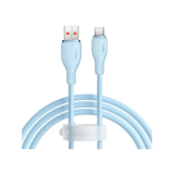 Cablu alimentare si date Baseus Pudding Series, USB la USB-C, 100W, Fast Charging, 1.2m, Albastru P10355703311-00