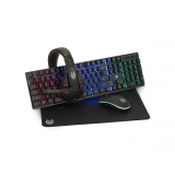 Kit Gaming A+ EL1, 4 in 1,Tastatura, Mouse, Casti, Mousepad, KGSEL1