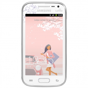 Telefon Mobil Samsung Galaxy Ace 2 i8160 White La Fleur Dual Core 800MHz 4GB Android 2.3 SAMI8160WLF