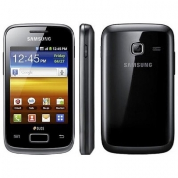 Telefon Mobil Samsung Galaxy Pocket S5302 Duos Black Dual SIM S5302 2.8" 240 x 320 ARM 11 832 MHz memorie interna 3GB Camera Foto 3.15MPx Android v2.3 SAMS5302BLK