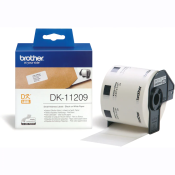 Rola Etichete Brother DK11209 small address label 29mm X 62mm black on white 800 bucati