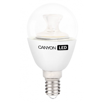 CANYON PE14CL3.3W230VW LED lamp, P45 shape, clear, E14, 3.3W, 220-240V, 150Â°, 250 lm, 2700K, Ra>80, 50000 h