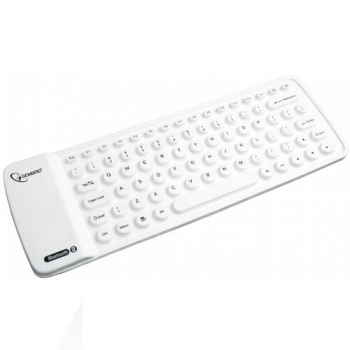 Mini Tastatura Gembird KB-BTF1-W-US Bluetooth Flexible White Compatibila cu Dispozitive