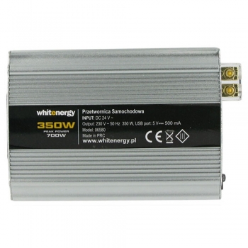 Whitenergy invertor DC/AC de la 24V DC la 230V AC 350W, USB