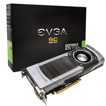 Placa Video EVGA nVidia GeForce GTX Titan SuperClocked 6GB GDDR5 384bit PCI-E x16 3.0 HDMI 2xDVI DisplayPort 06G-P4-2791-KR