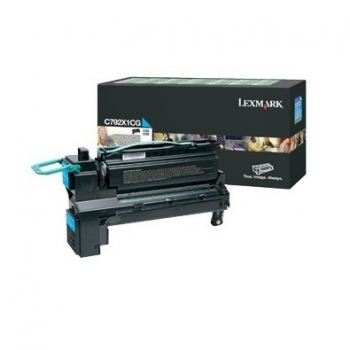 Cartus Toner Lexmark C792X1CG Cyan Extra High Yield Return Program 20000 pagini for C792DE, C792DHE, C792DTE, C792E