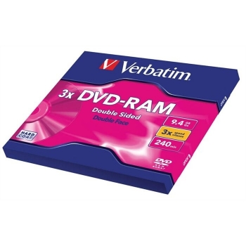 DVD-RAM Verbatim 9.40GB 3X DOUBLESIDE Jewel Case 43493