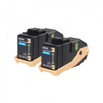 Pachet Cartus Toner Epson C13S050608 Cyan 2 Bucati 2x7500 Pagini for Aculaser C9300D2TN, C9300D3TNC, C9300DN, C9300DTN, C9300N, C9300TN