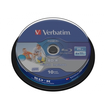 VERBATIM BD-R SL 25GB 6X INK 10PK SP 43804