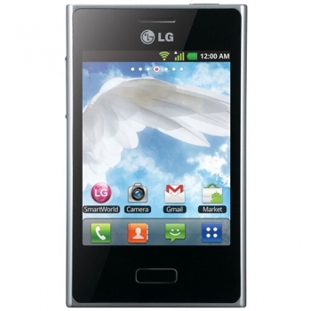 Telefon Mobil LG Optimus L3 E400 White 3.2" 800 MHz memorie interna 1GB Android v2.3 LGE400WHT