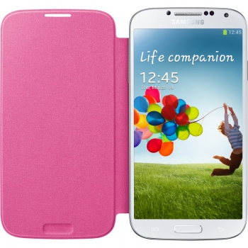 Husa Samsung Flip Cover pentru i9500, I9505 Galaxy S4 Pink EF-FI950BPEGWW