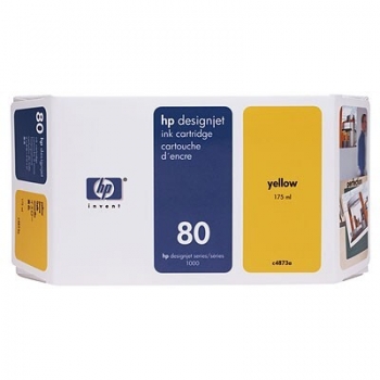 Cartus Cerneala HP Nr. 80 Yellow 350 ml for Designjet 1050, Designjet 1055 C4848A