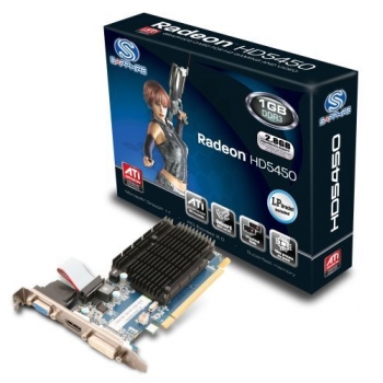 Placa Video Sapphire AMD Radeon HD 5450 1GB GDDR3 64bit PCI-E x16 2.0 HDMI DVI VGA 11166-32-20G