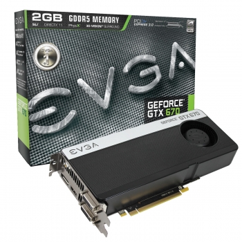 Placa Video EVGA nVidia GeForce GTX 670 2GB GDDR5 256bit PCI-E x16 3.0 HDMI 2x DVI DisplayPort 02G-P4-2670-KR