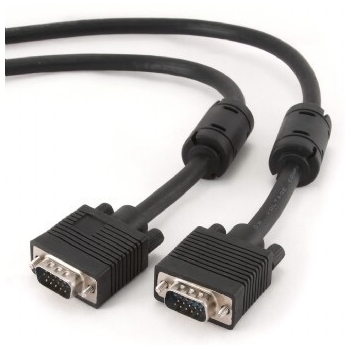 Cablu VGA Gembird dublu ecranat VGA (T) la VGA (T) 20m negru CC-PPVGA-20M-B