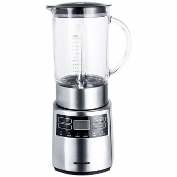 Blender de masa Heinner HBL-1000XMC, putere maxima: 1000W, display LCD, 5 viteze + functie Pulse, bol din sticla: 1.5L, panou de control electronic, sistem de siguranta, functie zdrobire gheata, cutit din inox detasabil, design inox, picioruse anti-alunec