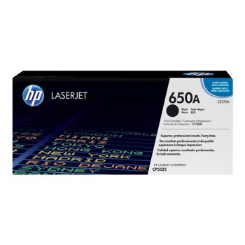 Cartus Toner HP Nr. 650A Black 13500 Pagini for Color LaserJet CP5525DN, CP5525N, CP5525XH CE270A