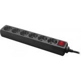 Prelungitor cu intrerupator, 6 prize, 1,4m, negru, Logilink LPS202B