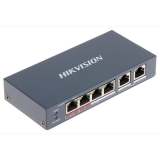 Switch Hikvision Hi-POE cu 4 porturi PoE + 2 uplink 10/100 Mbps DS-3E0106HP-E