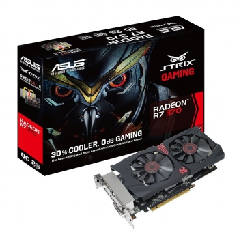 Placa Video Asus STRIX AMD Radeon R7 370 Gaming OC 2GB GDDR5 256 bit PCI-Ex16 3.0 DVI HDMI DisplayPort STRIX-R7370-DC2OC-2GD5-GAMING 