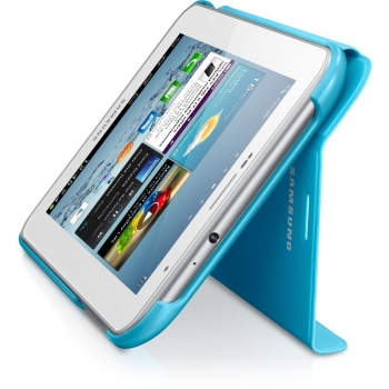 Husa tableta Samsung EFC-1G2NPECSTD light blue compatibila cu Galaxy TAB 2 7" cu functie de stand